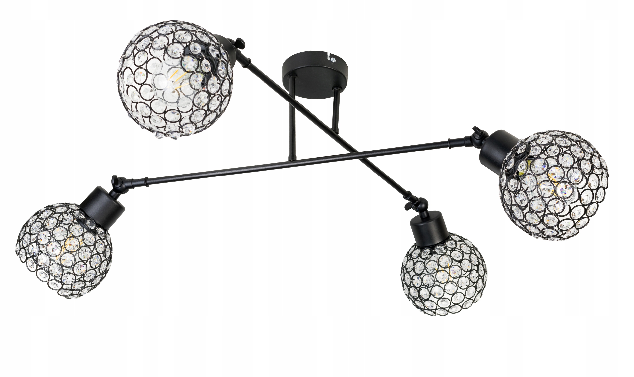 Stropná lampa s nastaviteľným lustrom Loft s pohybom 4 E27