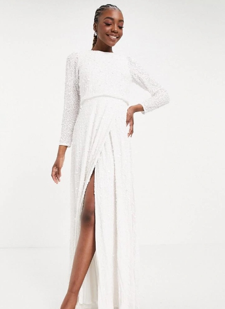 Flitrová Zdobená Večerní Svatební Šaty Maya Pro Nadýchané 44 XXL