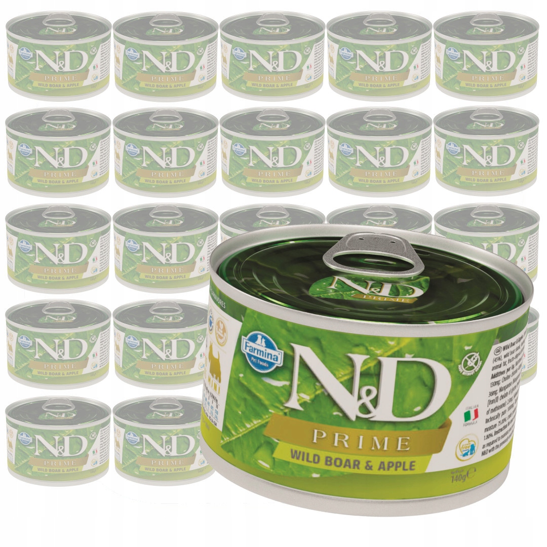 Levně Farmina N&d Prime Boar Apple 24x140g Vlhké Krmivo pro psy a divočáky S Jablkem