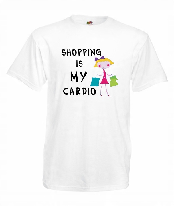 

XXL Koszulka Męska Shopping Is My Cardio Wzór