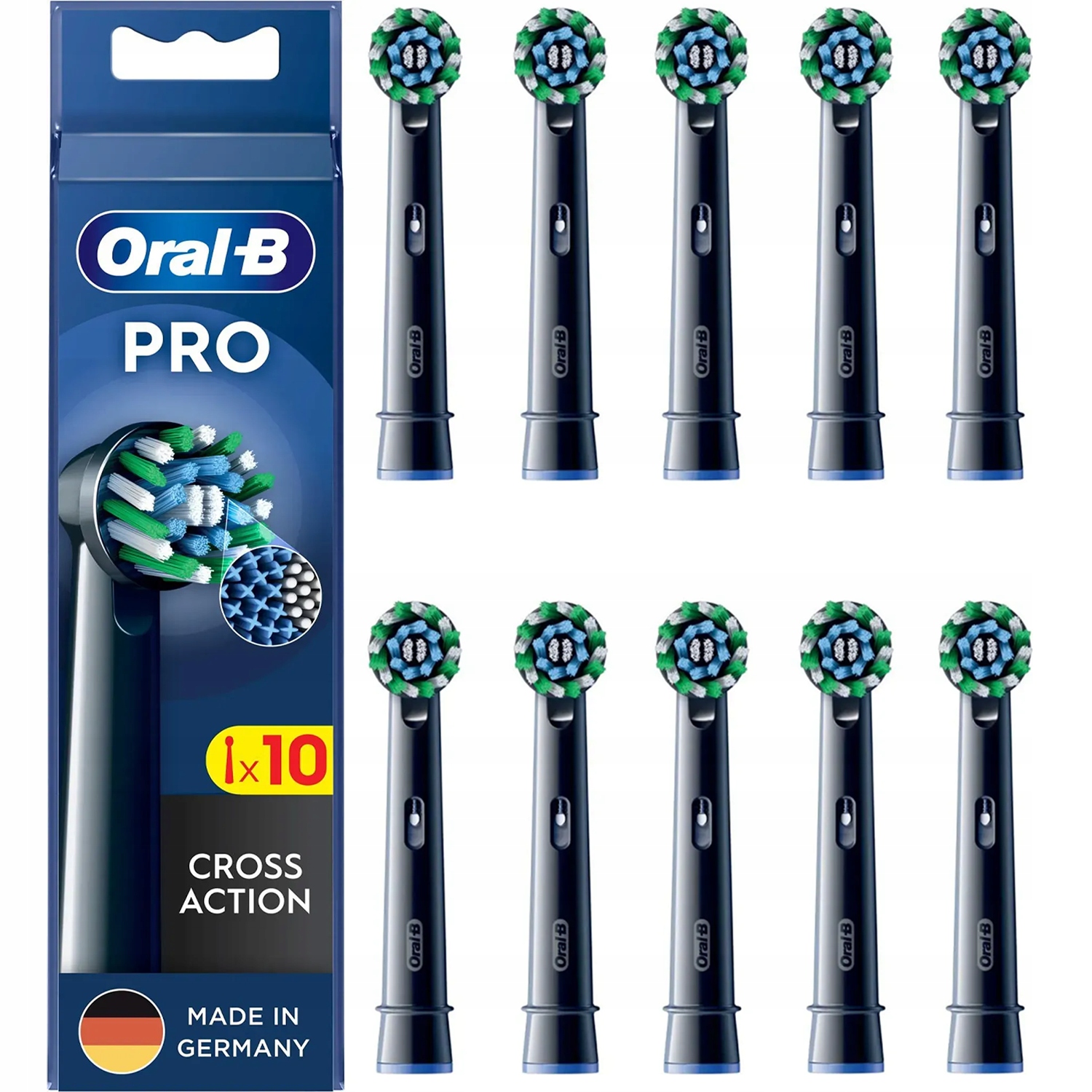 10X Końcówka Do Szczoteczki Elektrycznej Oral-b Cross Action EB50BK Czarna