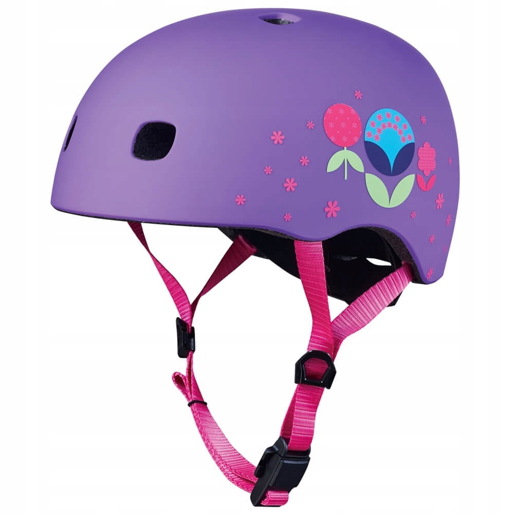 Micro Kask dziecięcy S (48-53 cm) floral purple 2.0