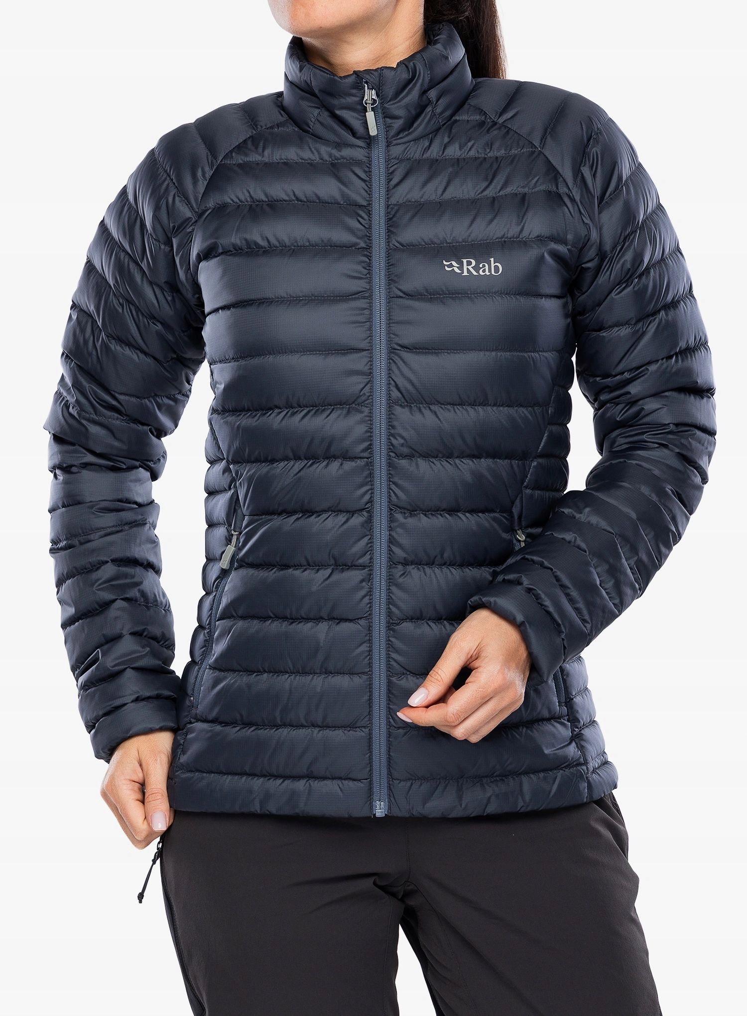 Dámská péřová bunda Rab Microlight Jacket steel 12 (M)