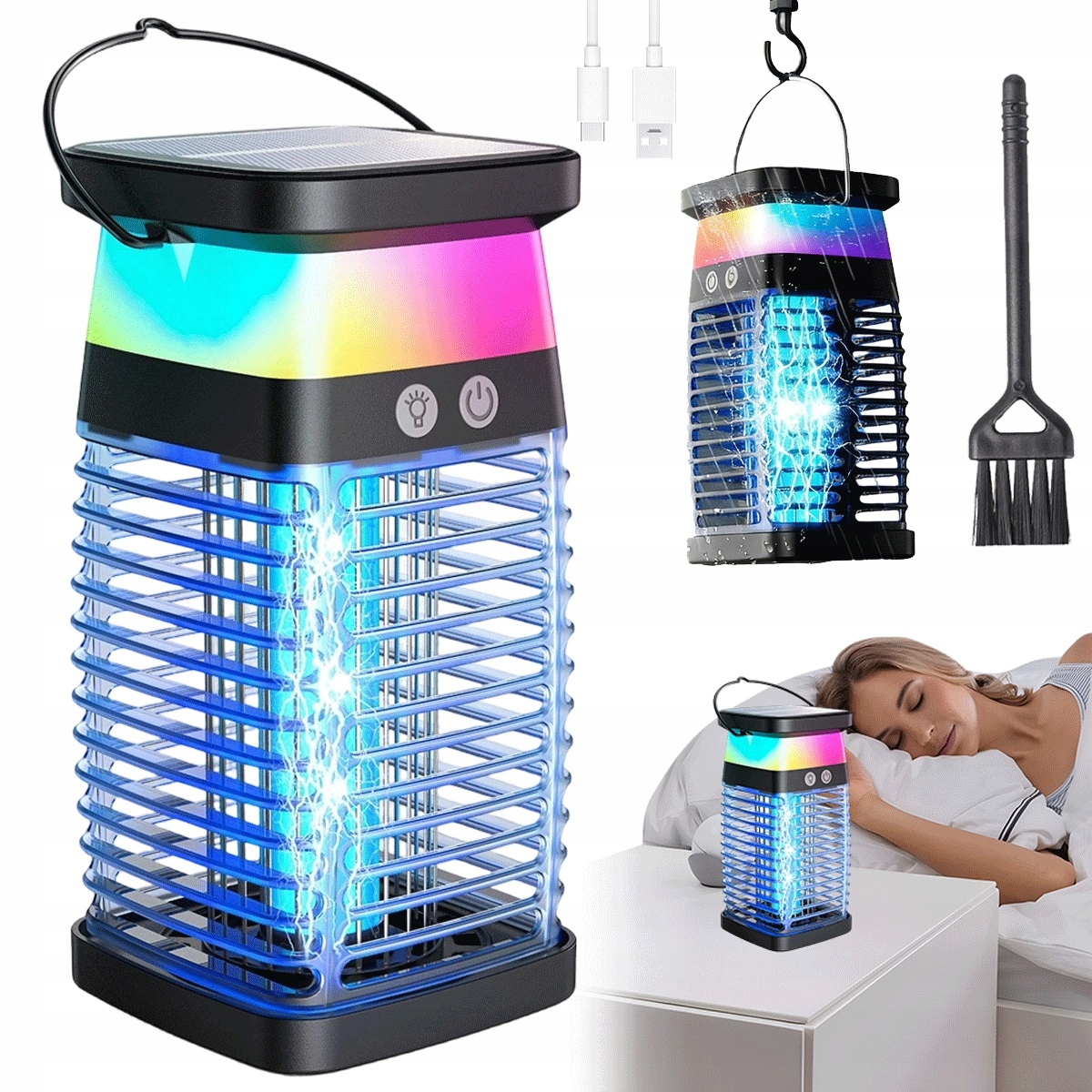 Insekticidní lampa Past Uv 2v1 Velmi účinná Tichá pro zabíjení hmyzu