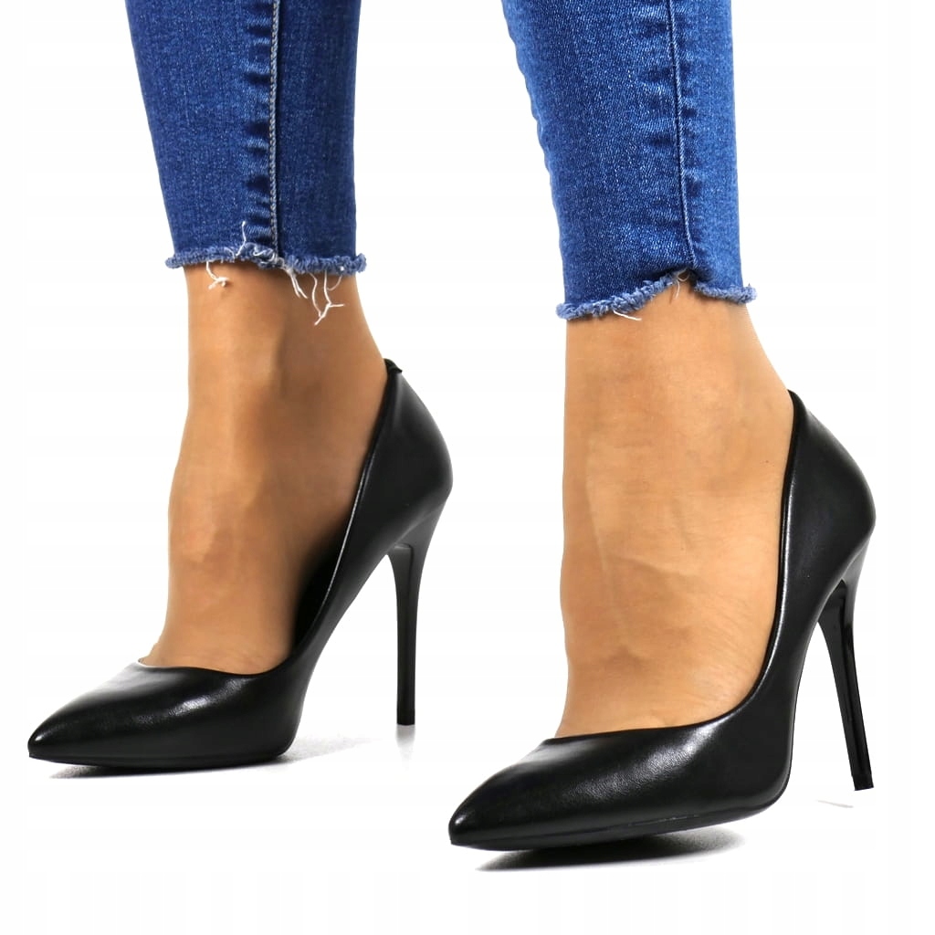 Vysoké Špendlíky Černé Matné Velmi Elegantní a Boty Nové 40