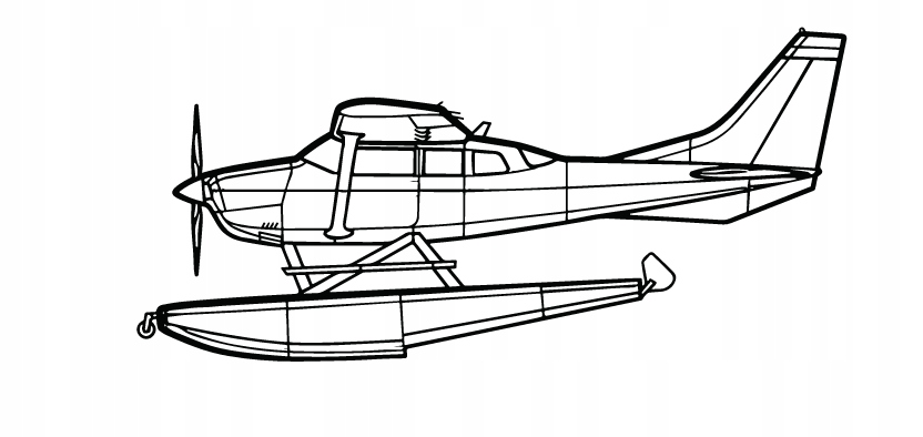 nástěnná dekorace Obraz Model 206 Turbo Stationair