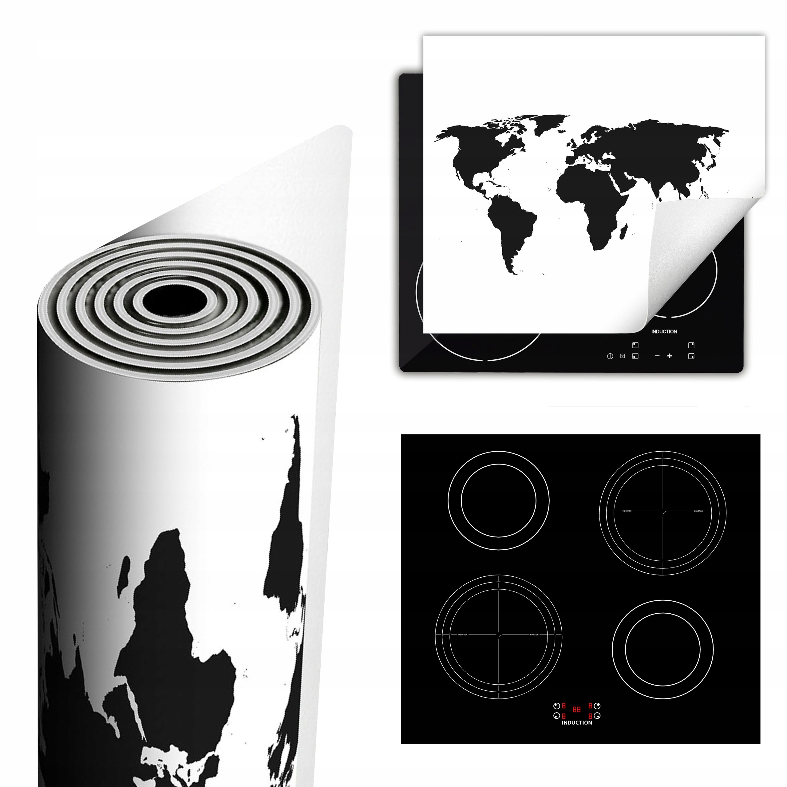 Ochranná Podložka Na Sporák Má Více Místa 60x52 černá mapa