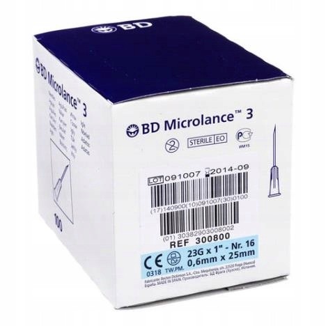 

Bd Microlance Igły iniekcyjne 23G 0.6x25mm 100szt