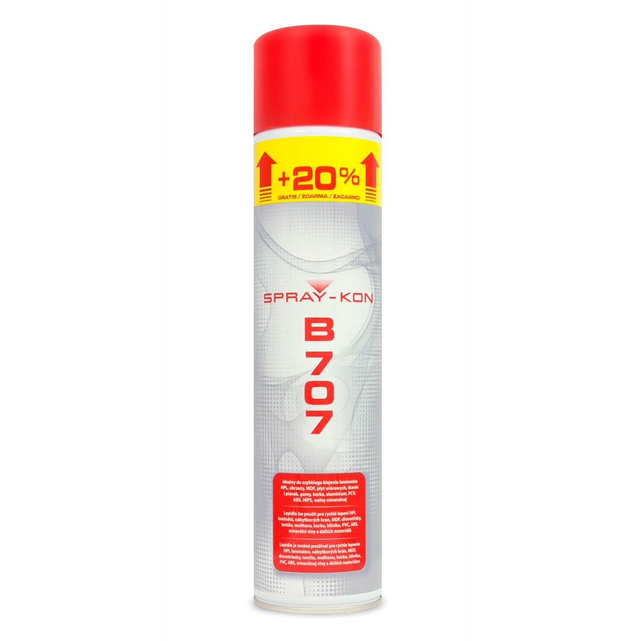 

Klej Kontaktowy Spray-kon B707 Hpl, płyty Mdf, Pcv