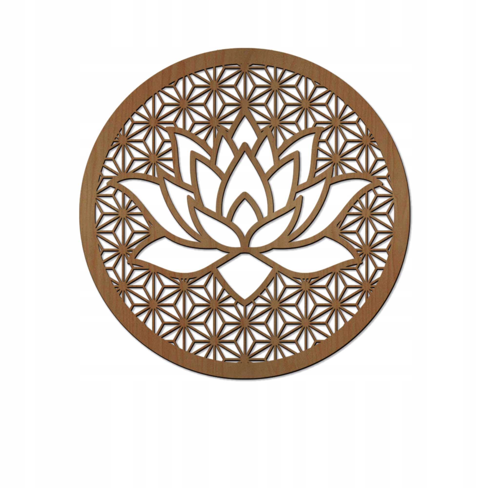 Mandala drewniana na ścianę, Panel Kwiat Lotosu