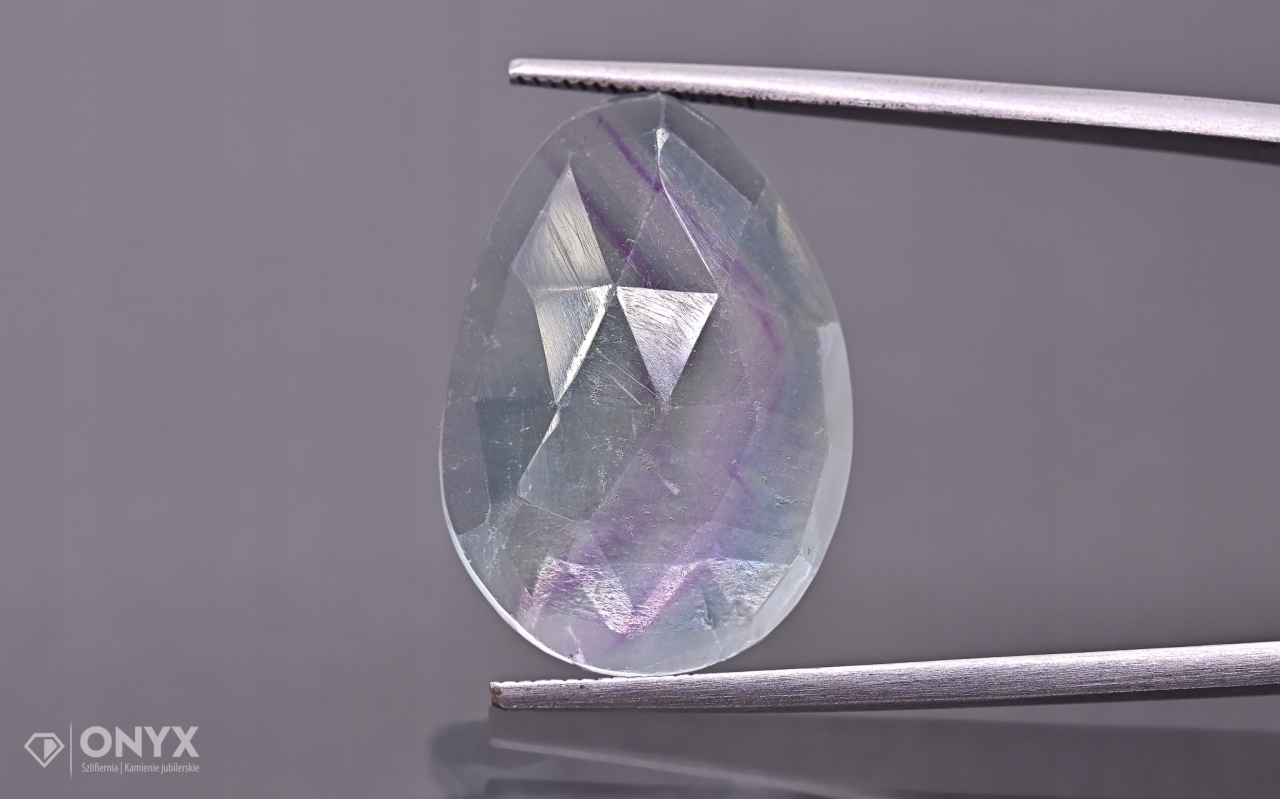 Fluorit fazetovaná nepravidelná růžice 23x16 mm