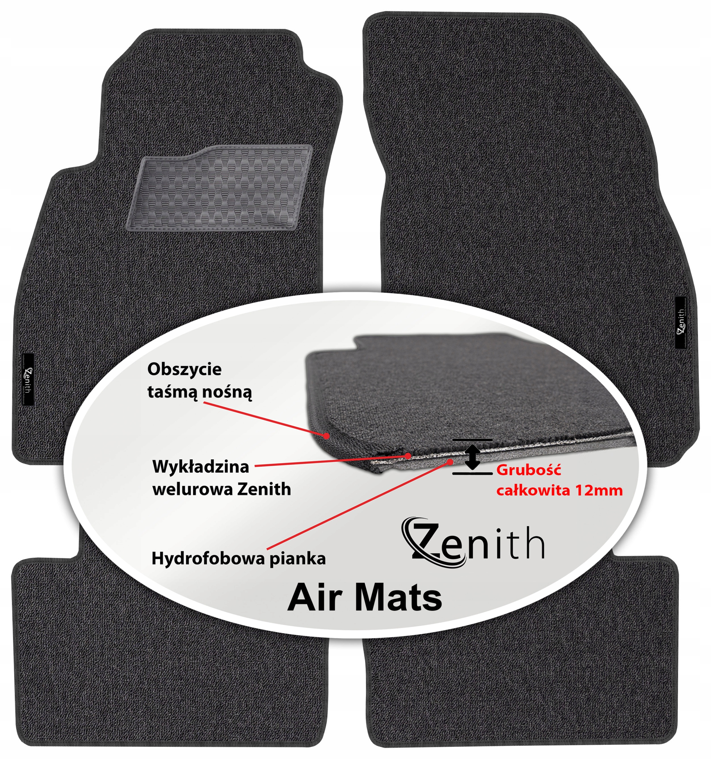 Chevrolet Malibu IV 2012 – Velúrové koberčeky do auta Zenith Air Mats