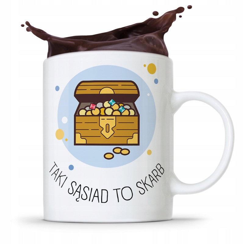 DLA SĄSIADA SĄSIADKI KUBEK NA PREZENT NA URODZINY z Nadrukiem ze Zdjęciem