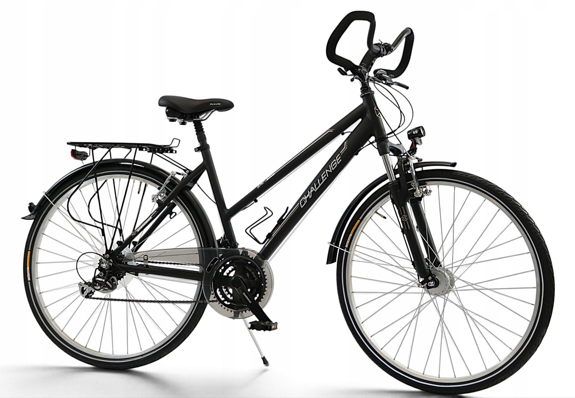 Rower Trekkingowy 28" Damski Męski Czarny Osprzęt Premium Shimano