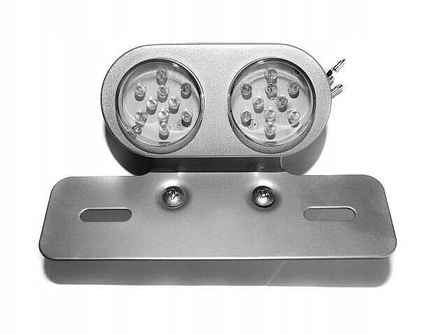 029-P - MOTOJAPAN-СВІТЛОДІОДНА ЗАДНЯ ЛАМПА СРІБЛЯСТА З СХВАЛЕННЯМ