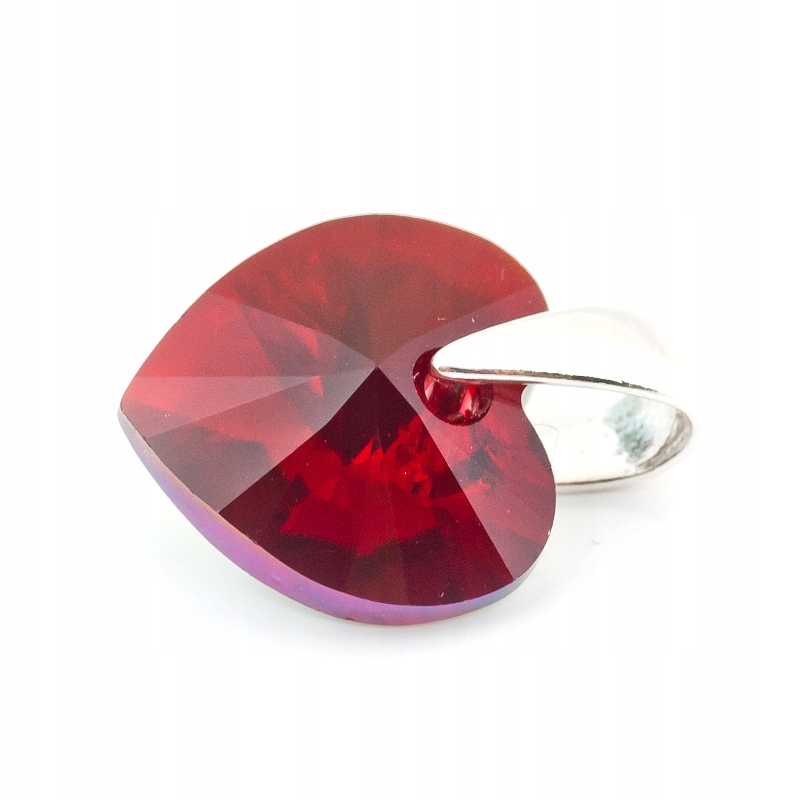 

Wisiorek srebrny z kr. Swarovski Serce 10 Siam Ab