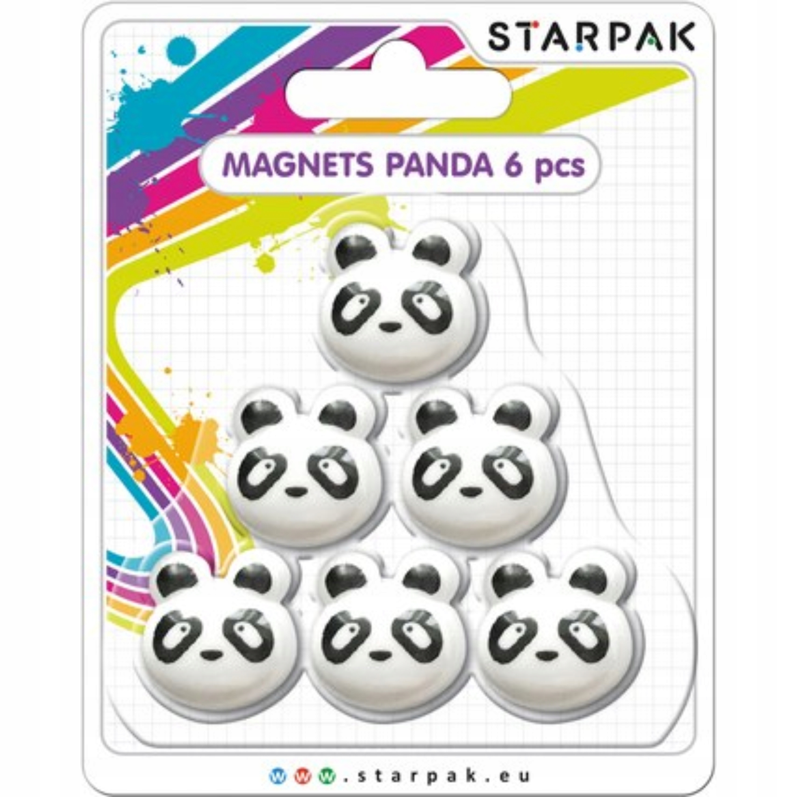 

Magnesy Starpak Panda mocne 6 sztuk w blistrze