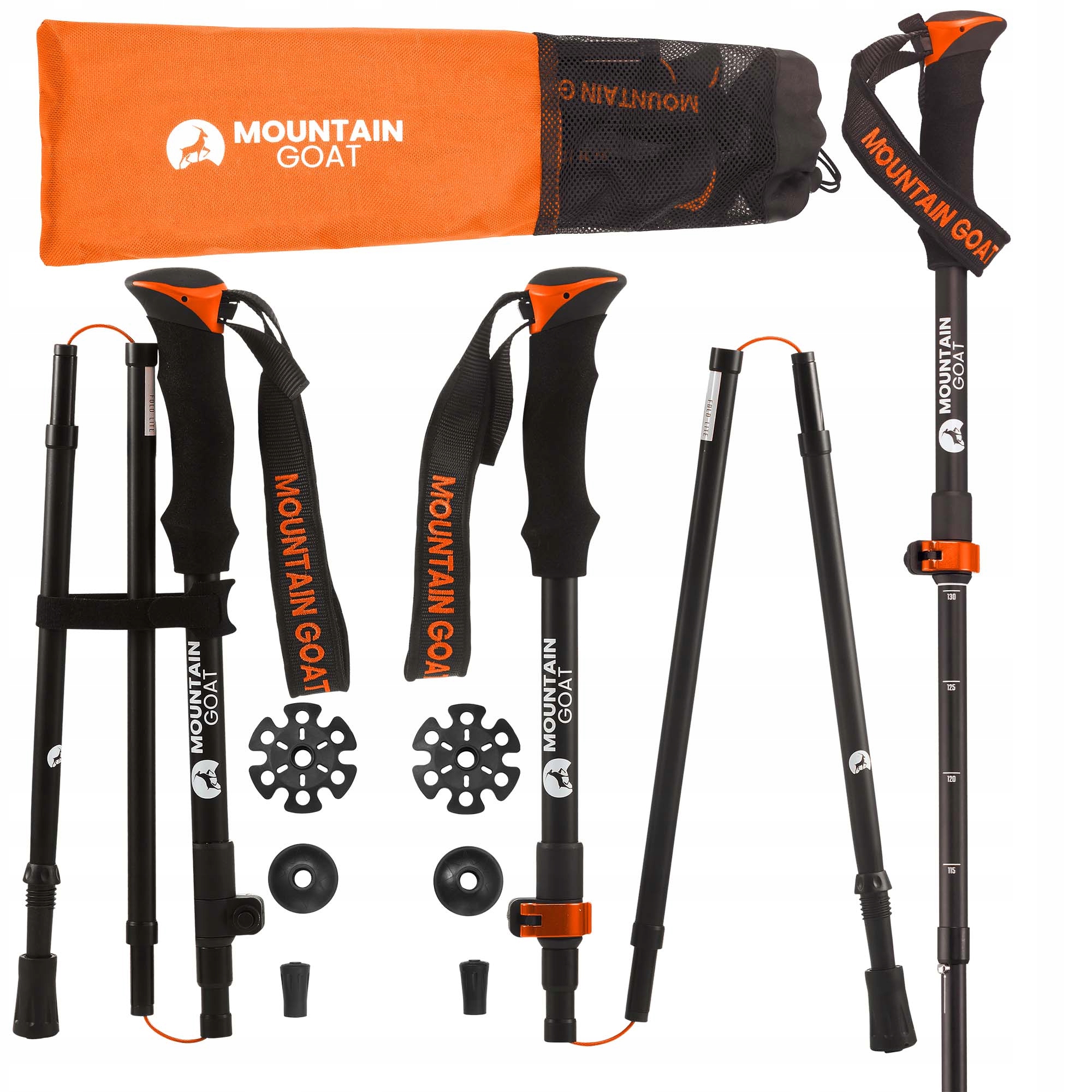 Kije Trekkingowe Nordic Walking Do Chodzenia góry Pro+ 43-130cm pokrowiec