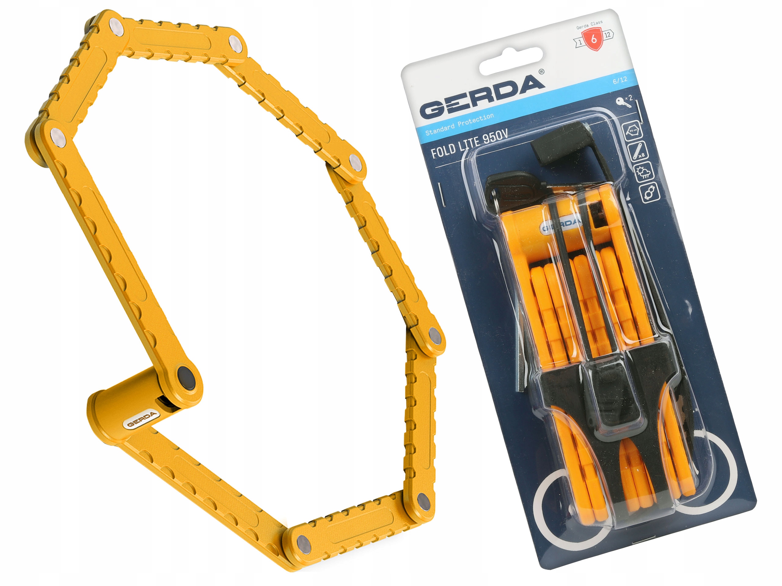 

Zapięcie Gerda Fold Lite 950V składane yellow