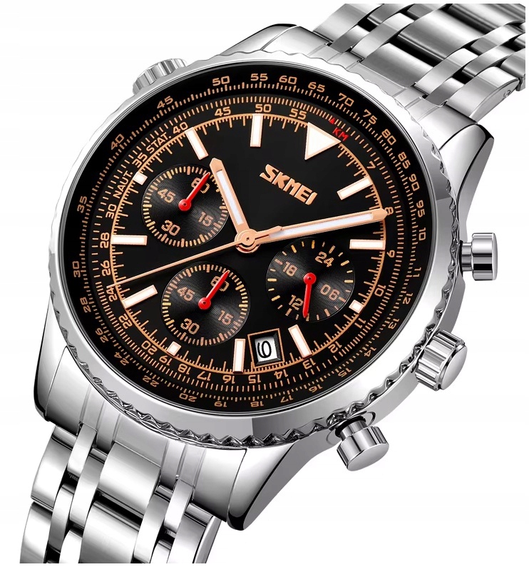 Pánské hodinky Skmei skm.193331d.mn ocelový náramek chronograf datumovka