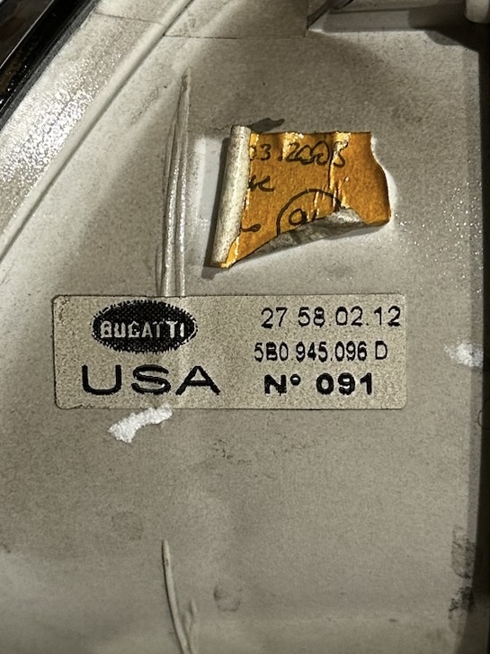 BUGATTI VEYRON Arrière Feux phare RH LH 5B0945096D 5B0945095D