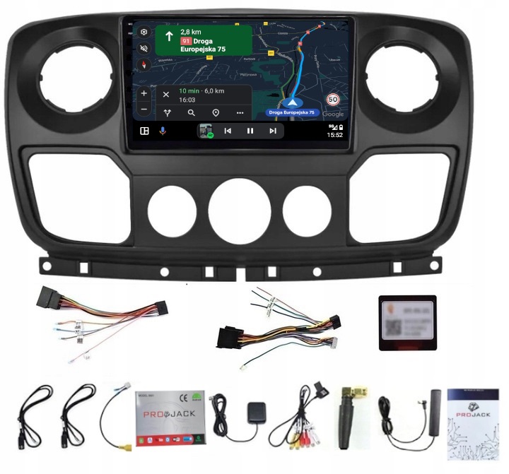Rádio Android Navigace Opel Movano 2010-2022 Carplay Wifi 8GB 256GB Sim