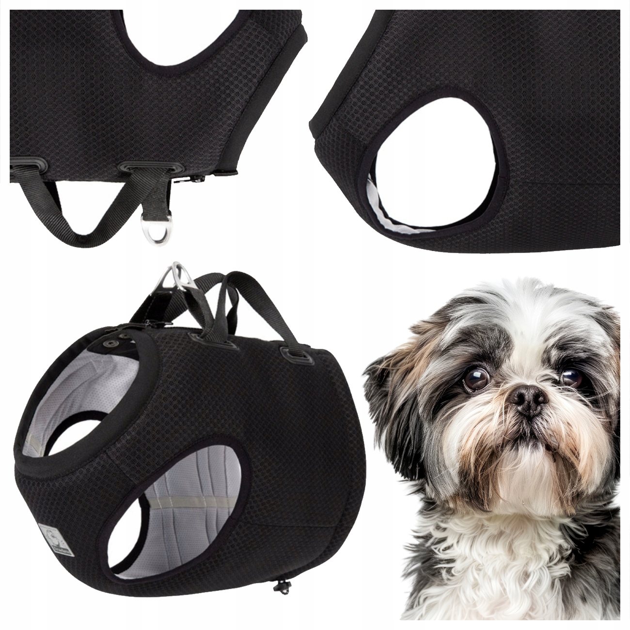 Levně Automobilové Postroje Pro Psa S Atestem Truelove Expedition, Pevné, Černé