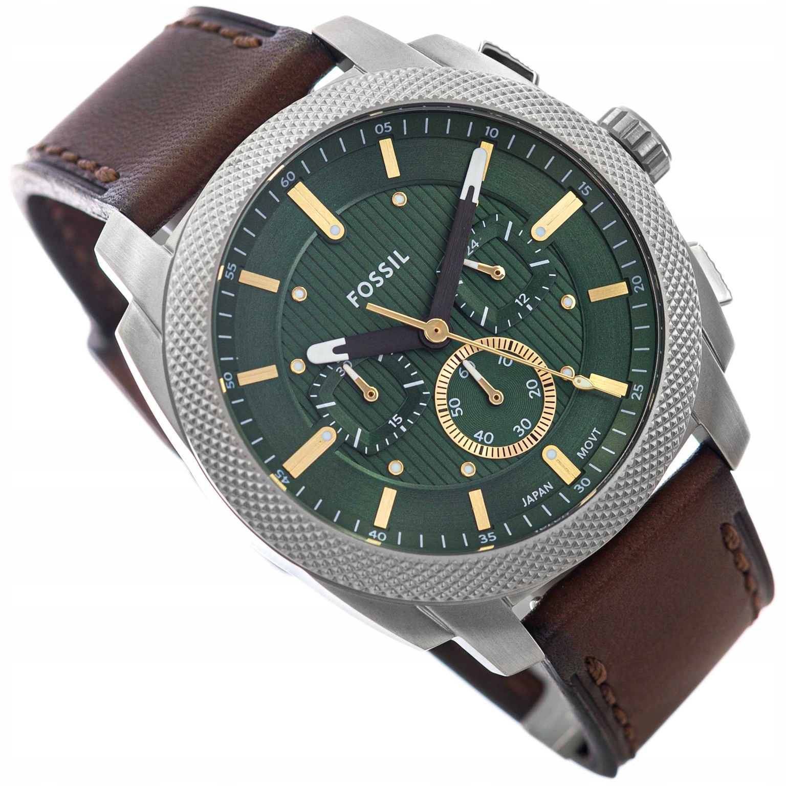 Pánské Hodinky Fossil FS6100 Machine Chronograph Hnědé S Řemínkem