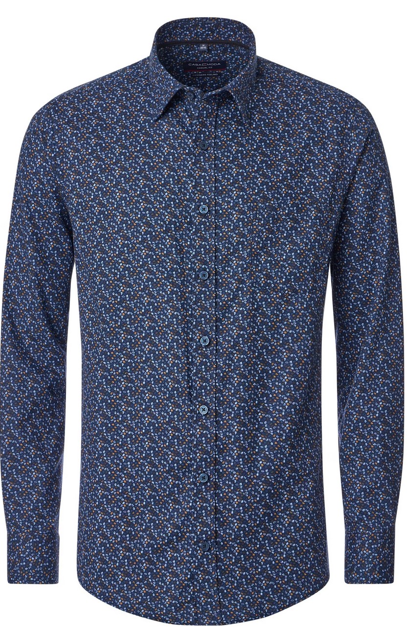 Casa Moda Velká Flanelová Košile, Modrá, Velké Velikosti, 5XL