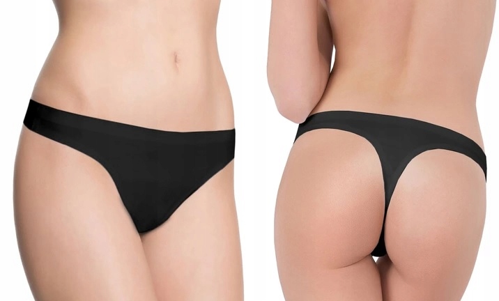 

Julimex bezszwowe Stringi Panty L czarne
