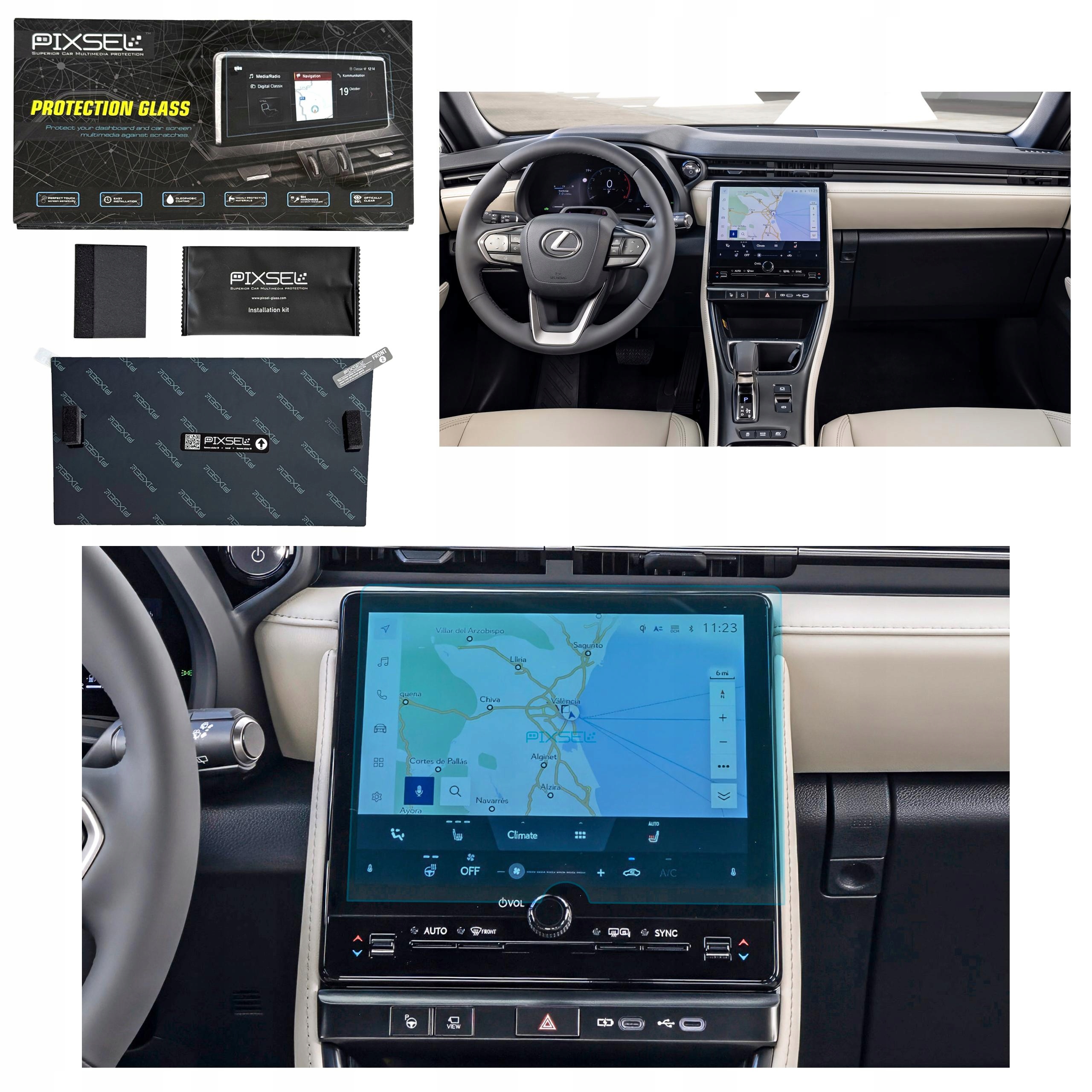 Antyodciskowe Matowe Szkło Ochronne Lexus LBX-11.1“ 2023-na monitor