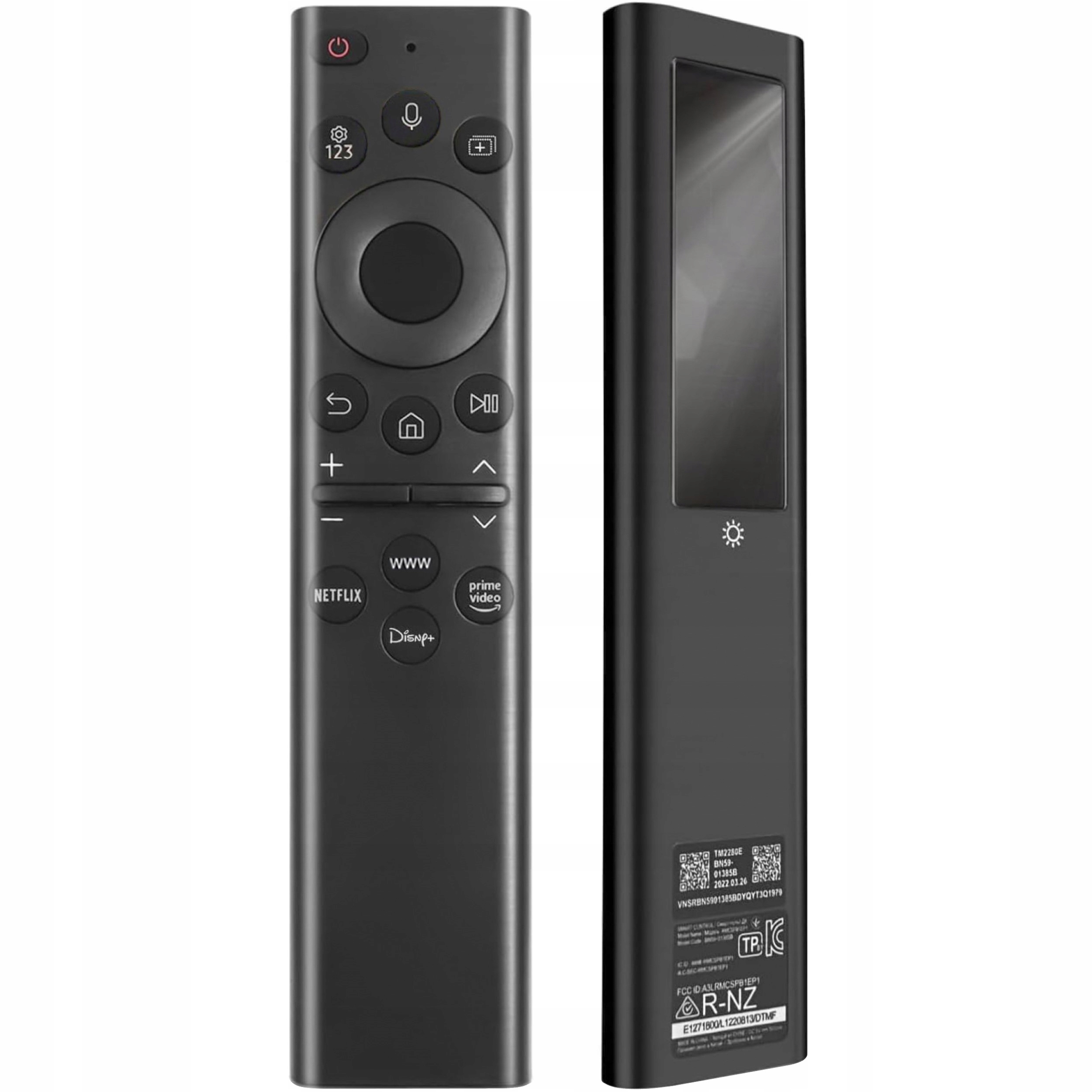 Solární Dálkový Ovladač pro chytré televizory Samsung QE43Q60BAU QE55Q80BAT QE65QN85BA