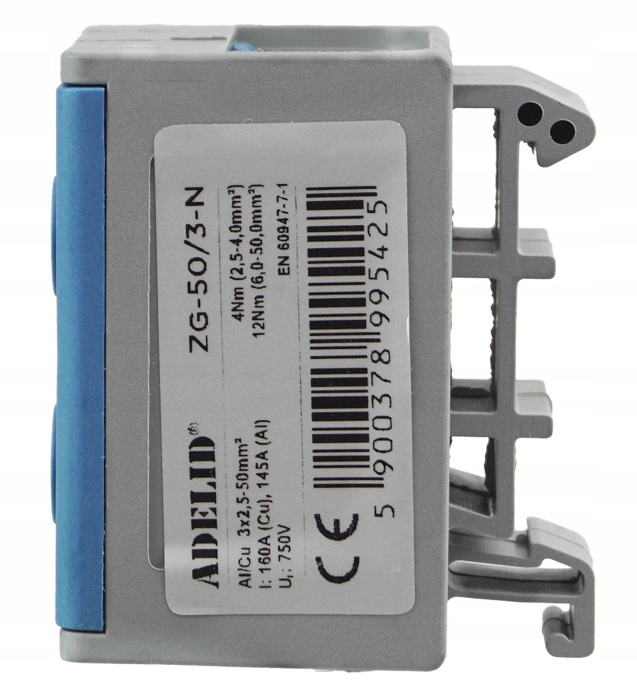 ZŁĄCZKA SZYNOWA POTRÓJNA NIEBIESKA 6X 2,5-35mm2 Marka Adelid