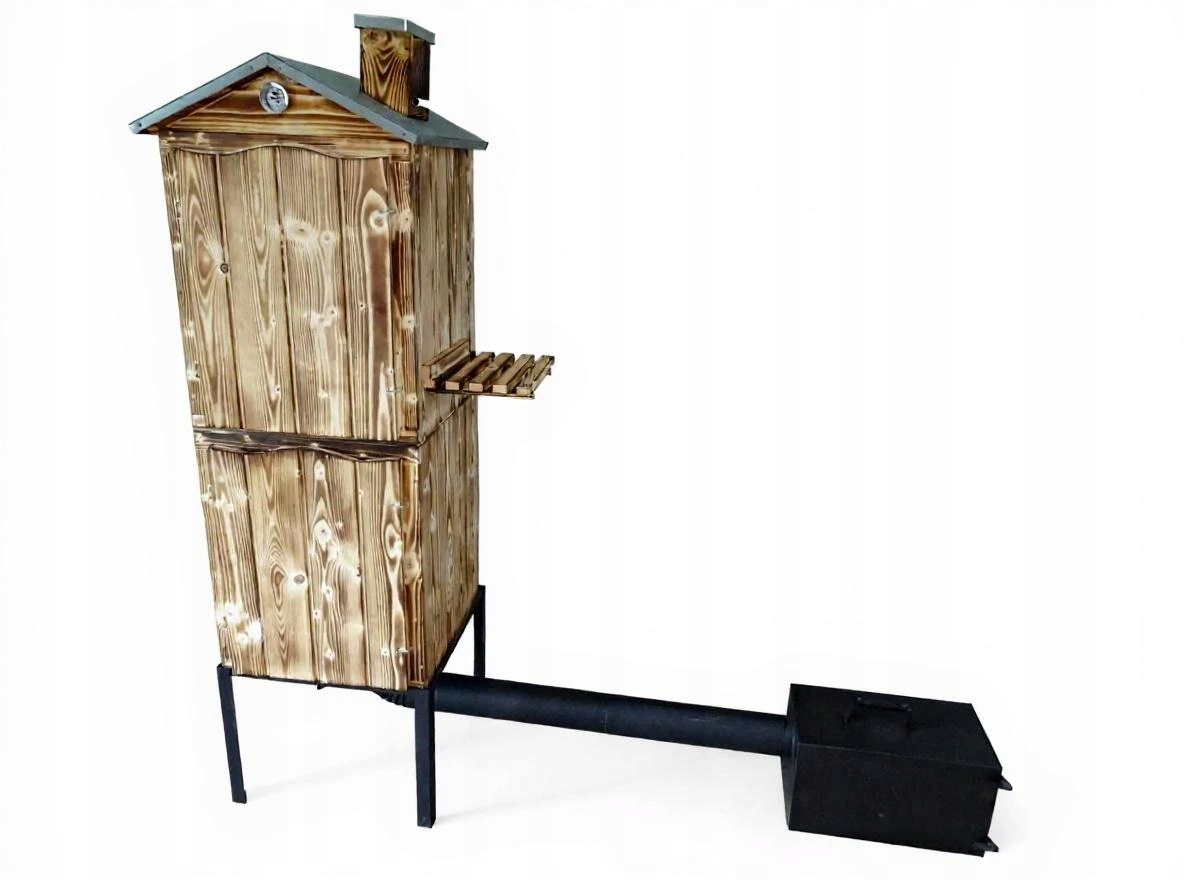 Záhradná drevená udiareň 180 cm s oplechovanou strechou Topagd