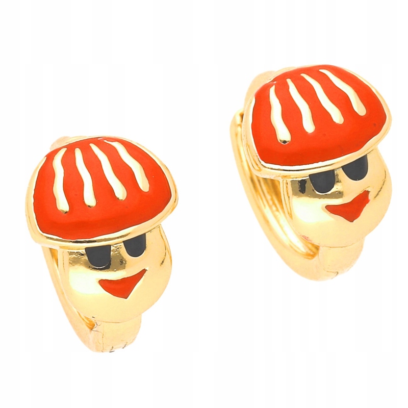 KOLCZYKI DZIECINNE ZŁOTE STAL CHIRURGICZNA