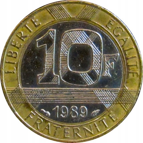 Francja 10 Franc franków 1989