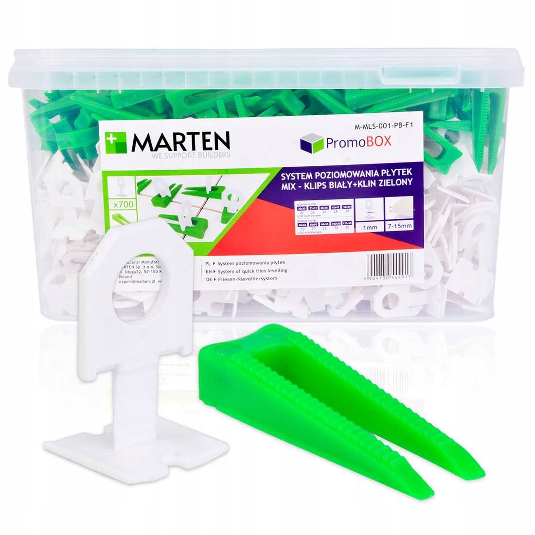 SZYBKI SYSTEM POZIOMOWANIA PŁYTEK 700klips+200 1MM Marka inna