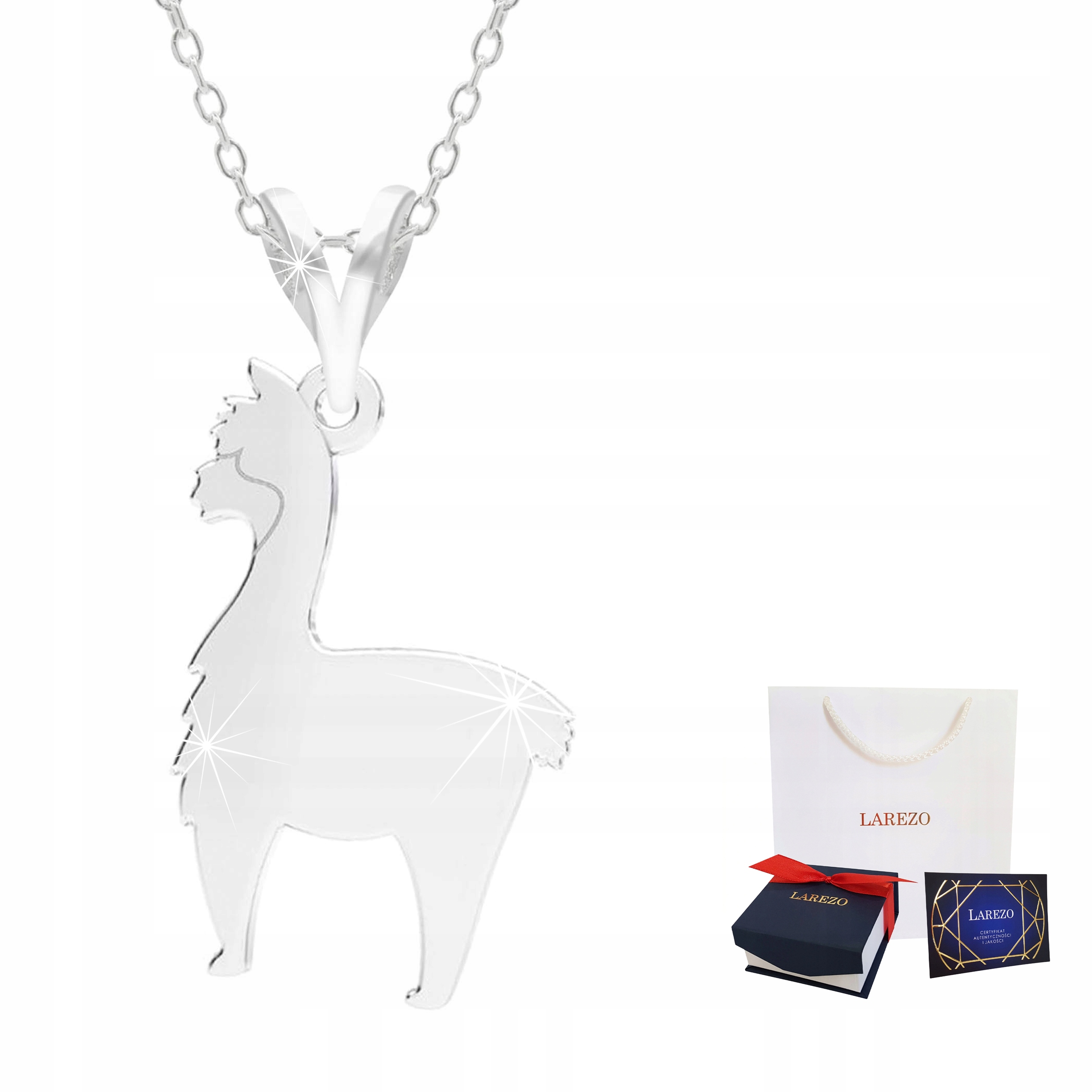 

Łańcuszek srebrny naszyjnik 925 Alpaka Zwierzę