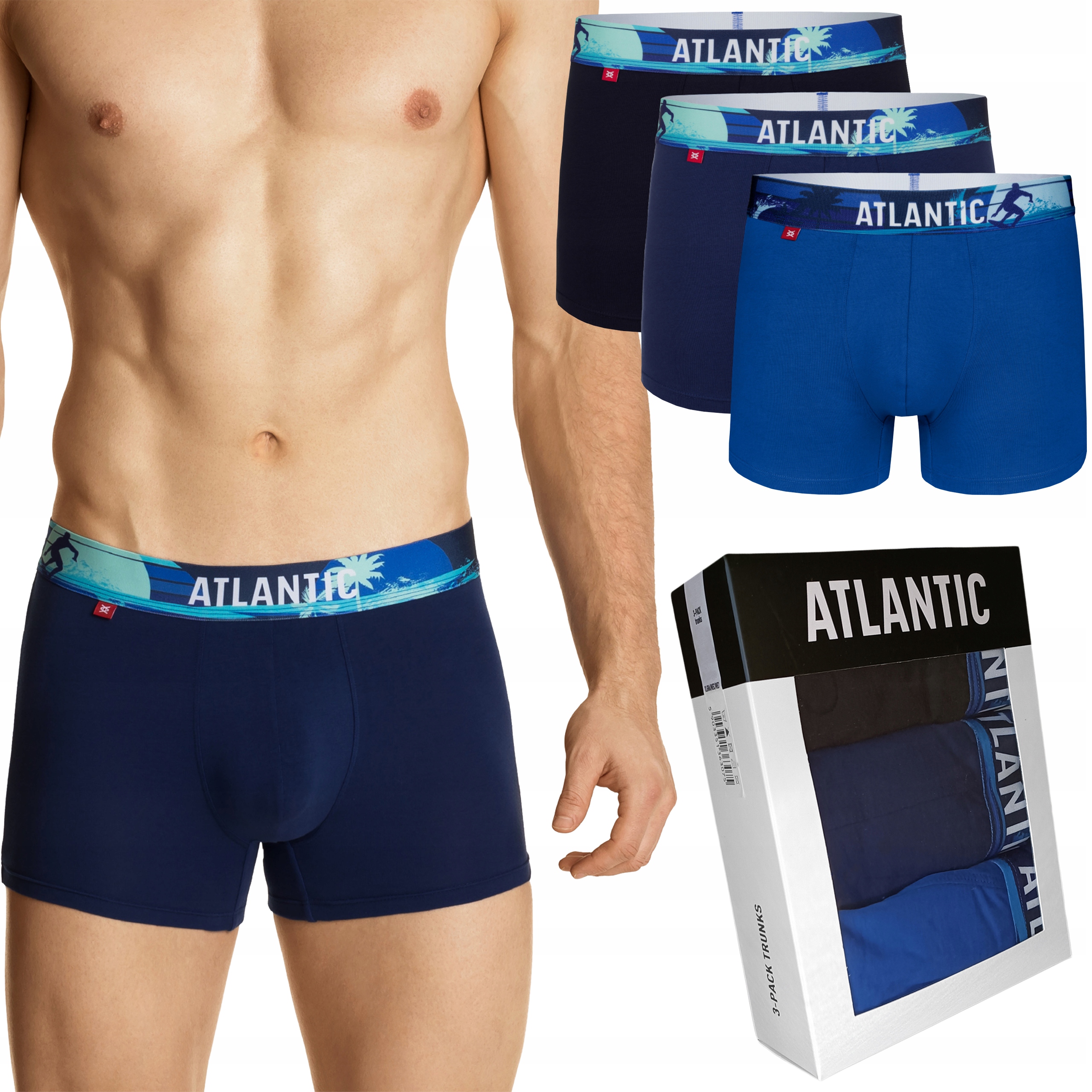 

Atlantic Bokserki męskie Bawełniane 3-Pak 2XL