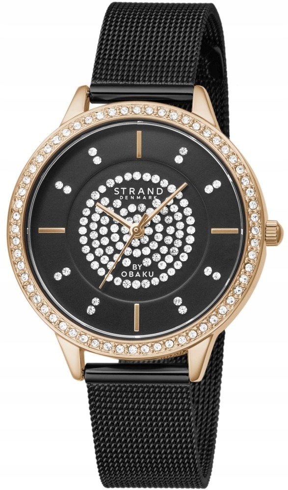 Nové Originální dámské hodinky Strand by Obaku S711LXVBMB černé, box