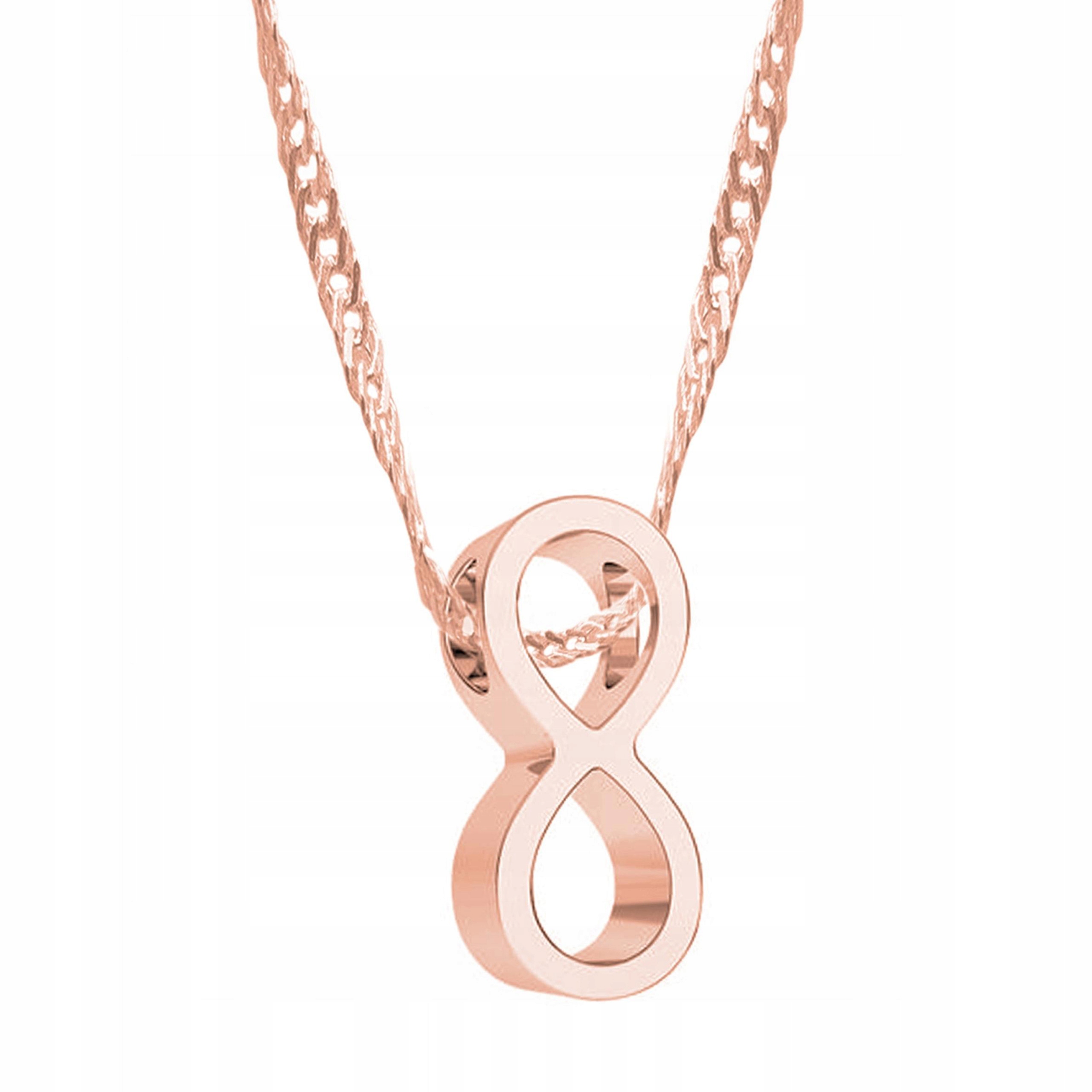 Pozlacený náhrdelník s nekonečnem Symbol Infinity Stříbro 925