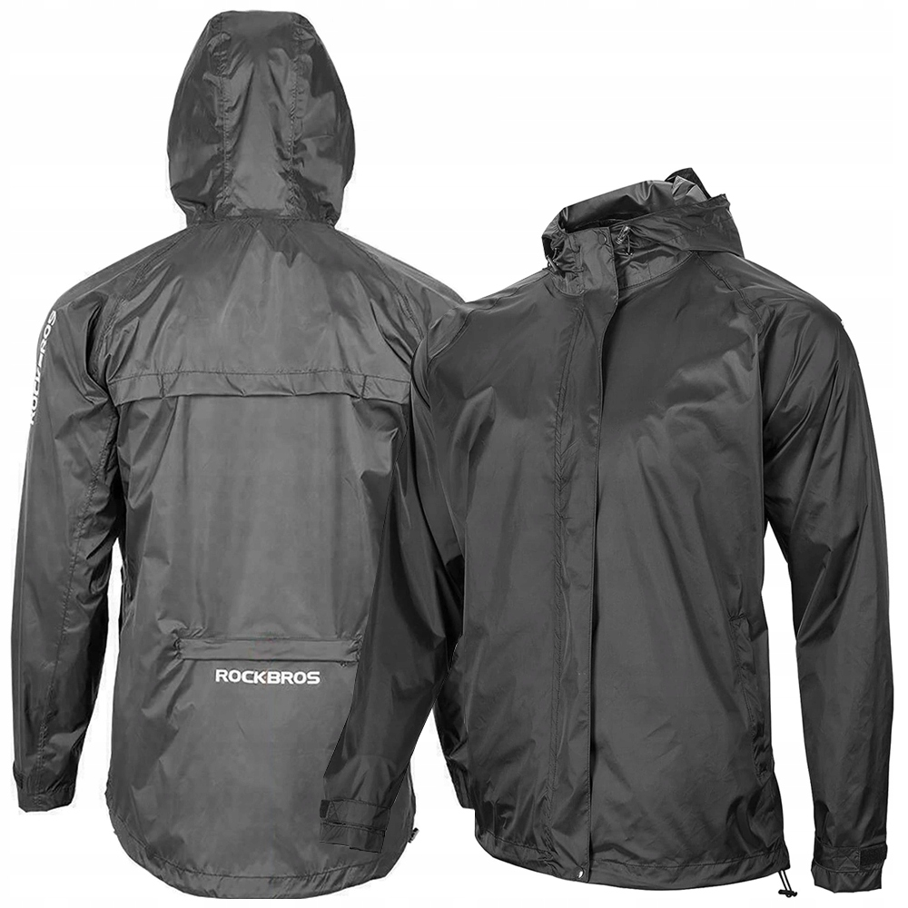 Kurtka przeciwdeszczowa Rockbros YPY013BK3XL oddychająca wiatroodporna XXXL