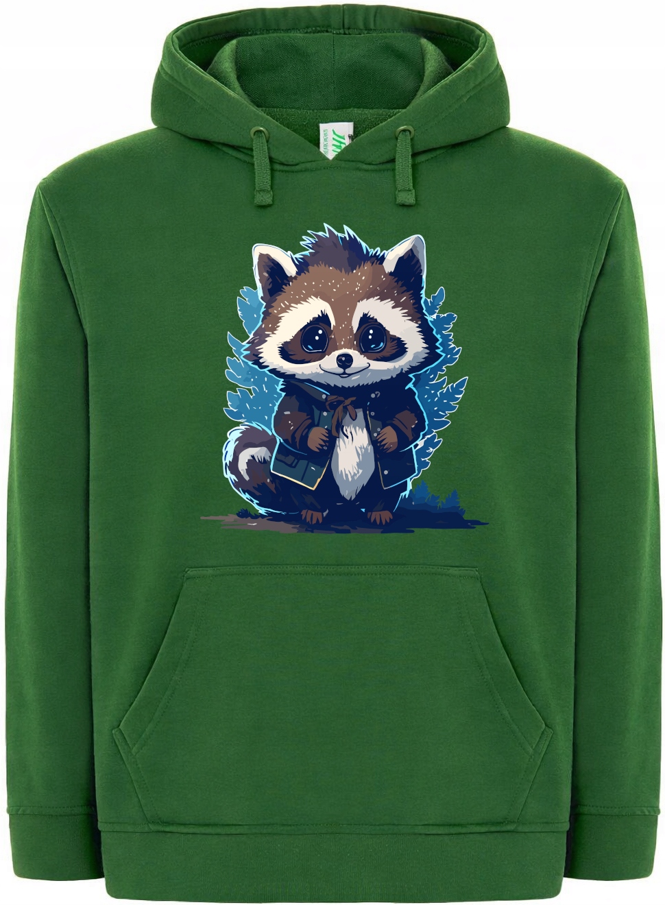 Mikina s kapucí Mýval Pracz Módní potisk vel. 4XL