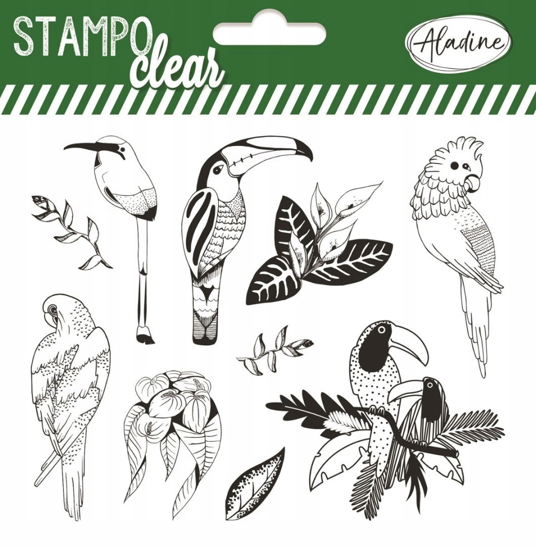 Razítko silikonové Tropické ptáci