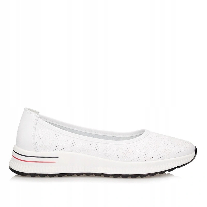 Dámské polobotky Filippo DP6719/26 Wh bílé, kožené nazouvací baleríny