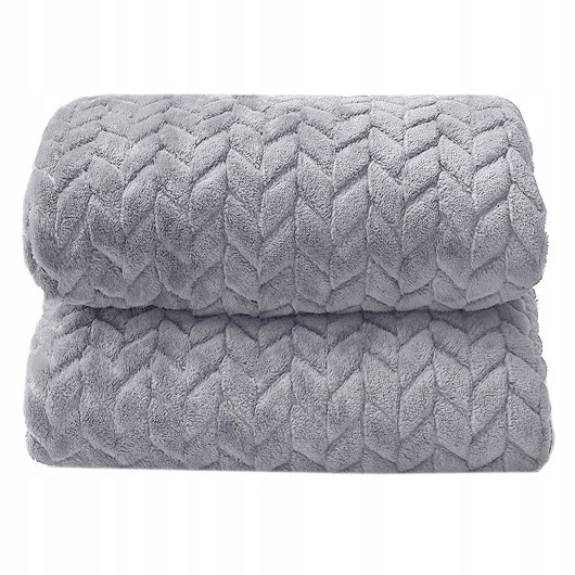 Narzuta Koc Wytłaczany Jodełka Gruby 200 x 220