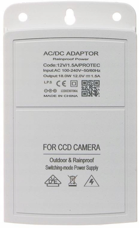 ZASILACZ PROTEC 12V/1.5A 1749 Kod producenta 12V/1.5A/PROTEC