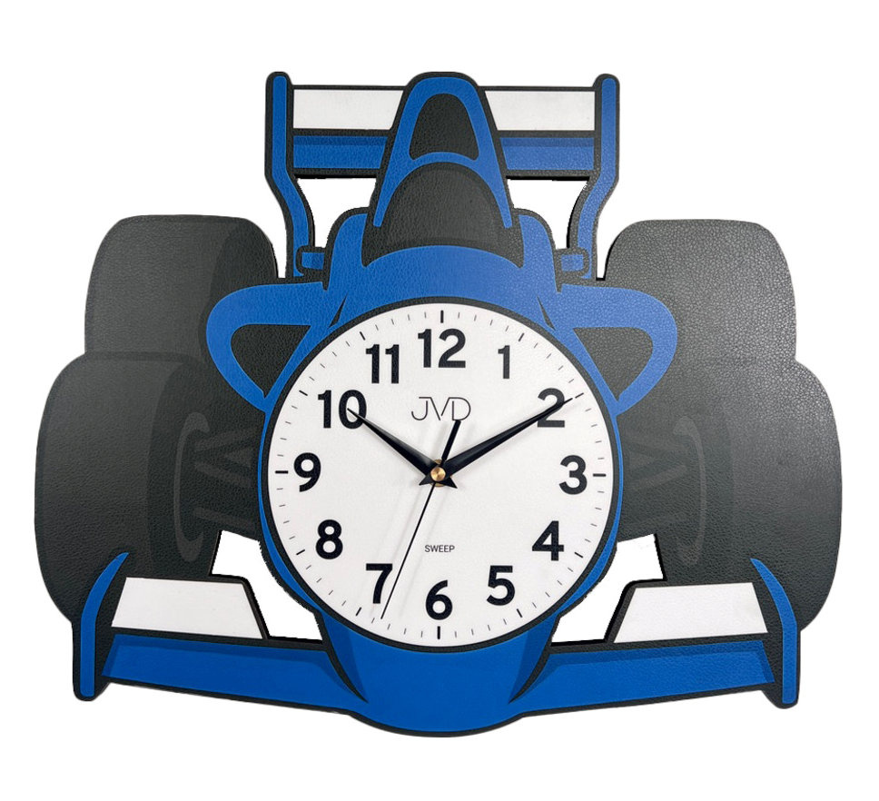 Nástěnné Hodiny Závodní Auto Do Dětského Pokoje Jvd HJ116.1 40x33 cm