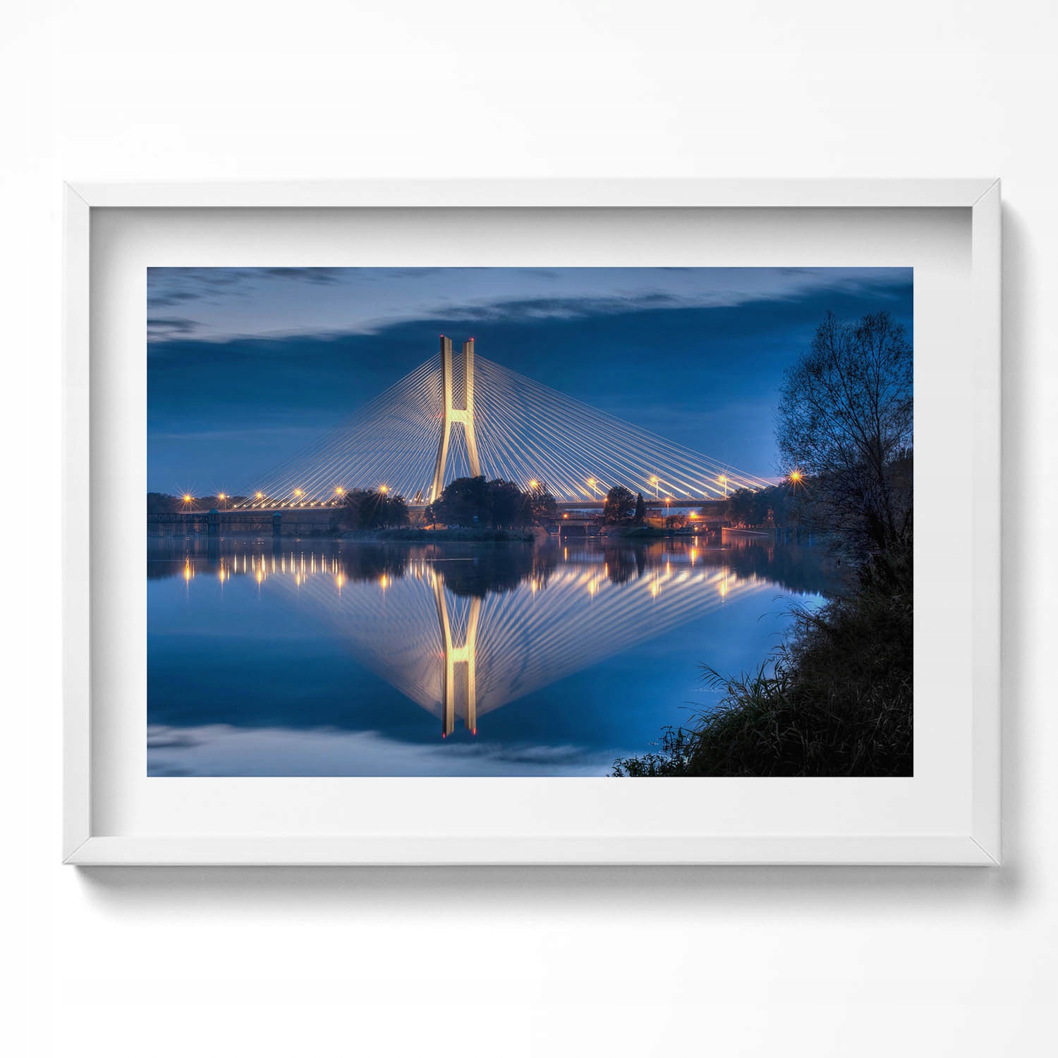 Dekorativní nástěnný obraz do obývacího pokoje kuchyně Rędzinský most Vratislav 70x50 cm