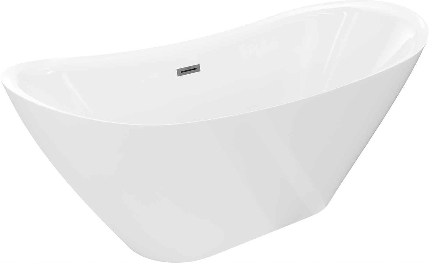 Mexen Lotos volně stojící vana 140 x 75 cm, bílá, přepad gun metal 520514
